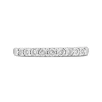 10K White Gold Diamond Stackable Band