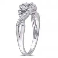 Julianna B Sterling Silver 0.25CTW Diamond Bridal Ring