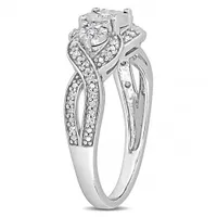 Julianna B Sterling Silver 0.19CTW Diamond Fashion Ring