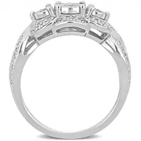 Julianna B Sterling Silver 0.19CTW Diamond Fashion Ring