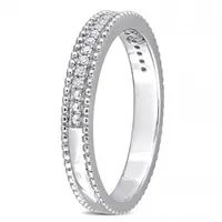 Julianna B Sterling Silver 0.10CTW Diamond Band