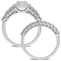 Julianna B Sterling Silver 0.30CTW Diamond Bridal Set