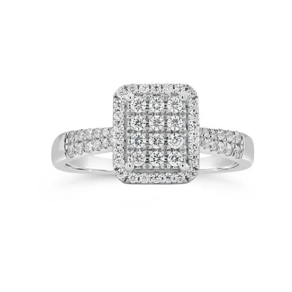 10K White Gold 0.50CTW Diamond Fashion Ring