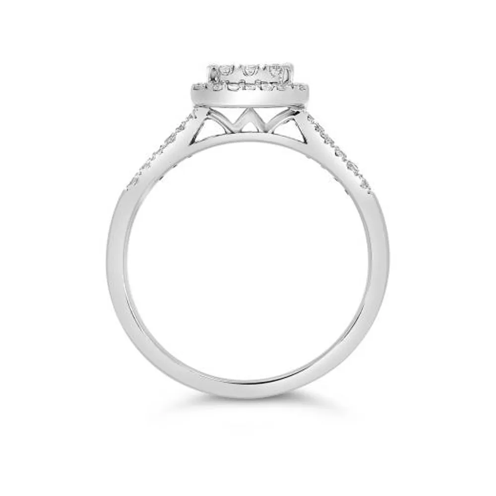 10K White Gold 0.50CTW Diamond Fashion Ring