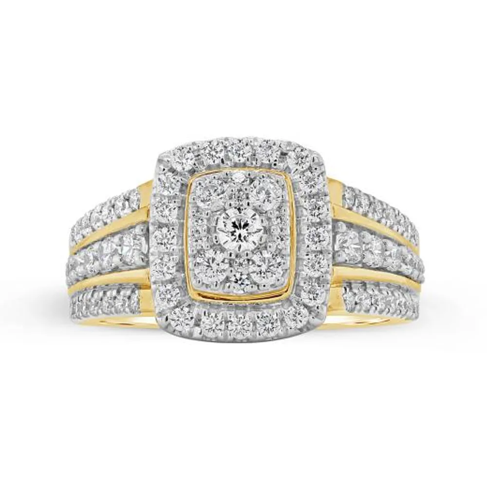 10K Yellow Gold 1.00CTW Diamond Fashion Ring