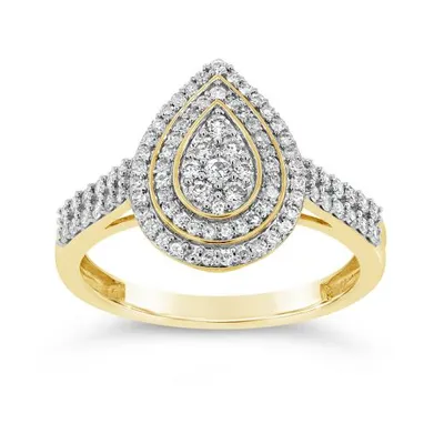 10K Yellow Gold 0.50CTW Diamond Fashion Ring