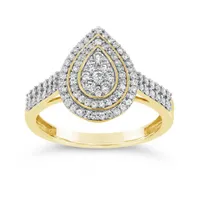 10K Yellow Gold 0.50CTW Diamond Fashion Ring