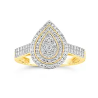 10K Yellow Gold 0.50CTW Diamond Fashion Ring