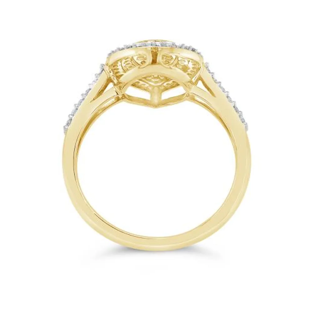 10K Yellow Gold 0.50CTW Diamond Fashion Ring