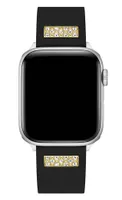 Guess Logo Mens Apple Watch Strap In Black