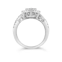 10K White Gold 1.00CTW Diamond Bridal Set