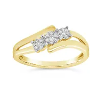 10K Yellow Gold 0.15CTW Diamond Fashion Ring