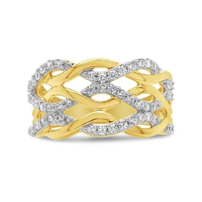 10K Yellow Gold 0.50CTW Diamond Fashion Band