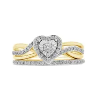 10K Yellow Gold 0.30CTW Diamond Bridal Set