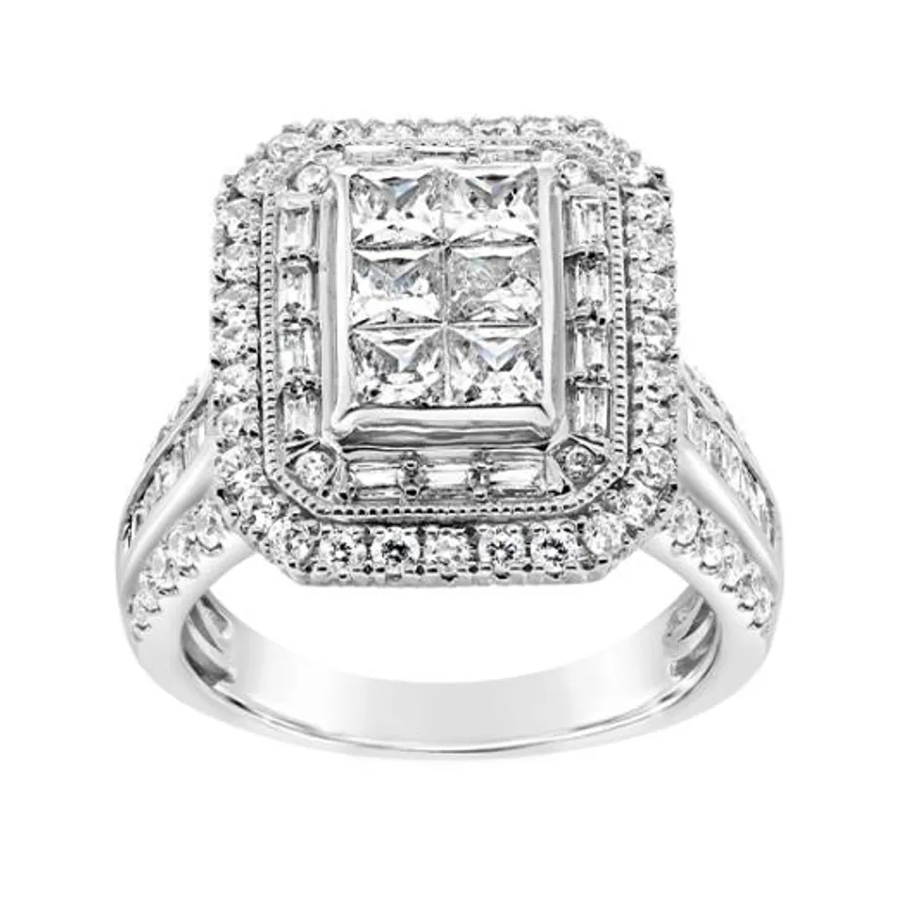 14K White Gold 2.50CTW Diamond Fashion Ring