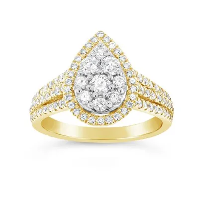 10K Yellow Gold 1.00CTW Diamond Bridal Ring