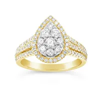 10K Yellow Gold 1.00CTW Diamond Bridal Ring