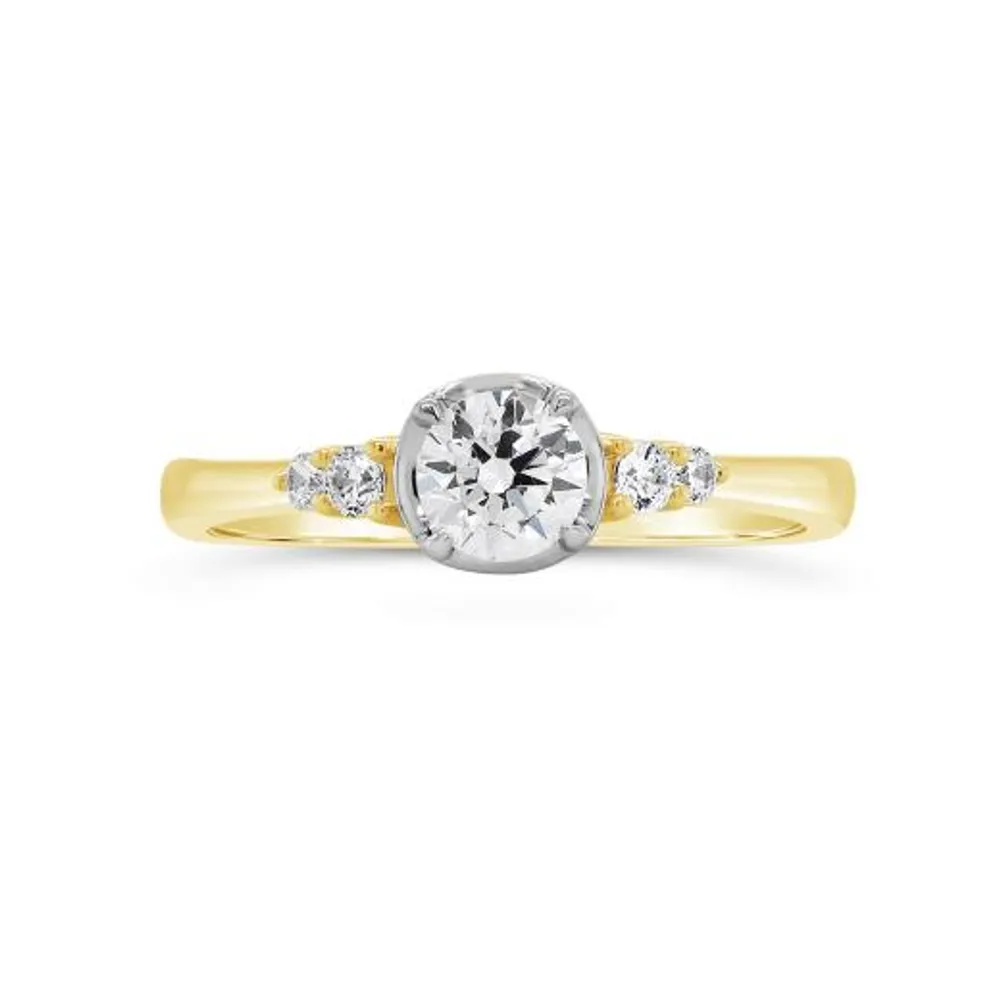 Glacier Fire 14K Yellow and White Gold 0.61CTW Canadian Diamond Bridal Ring