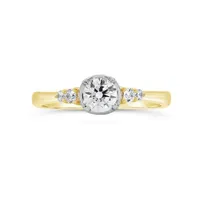 Glacier Fire 14K Yellow and White Gold 0.61CTW Canadian Diamond Bridal Ring