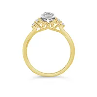 Glacier Fire 14K Yellow and White Gold 0.61CTW Canadian Diamond Bridal Ring