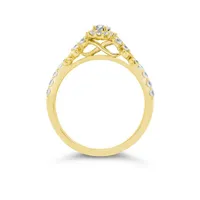 Glacier Fire 14K Yellow Gold 0.75CTW Canadian Oval Diamond Bridal Ring