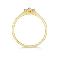 10K Yellow Gold 0.12CTW Diamond Fashion Cross Ring