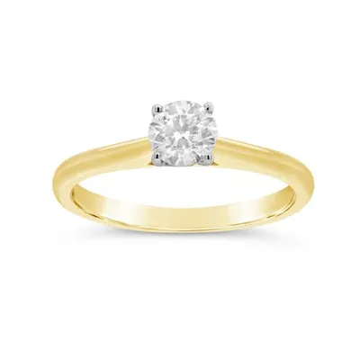 Glacier Fire 14K Yellow Gold Canadian 0.50CTW Diamond Solitaire Ring