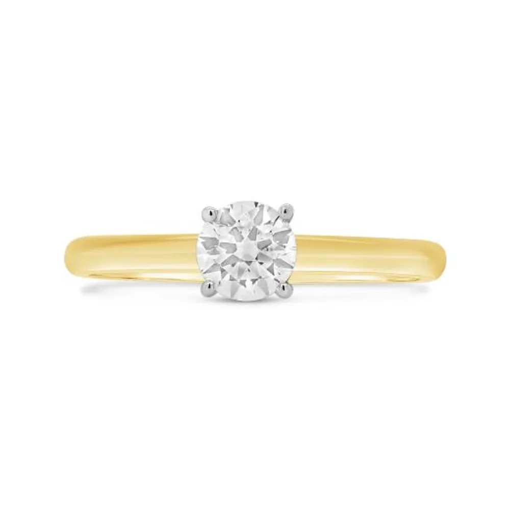 Glacier Fire 14K Yellow Gold Canadian 0.50CTW Diamond Solitaire Ring