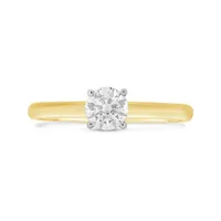 Glacier Fire 14K Yellow Gold Canadian 0.50CTW Diamond Solitaire Ring