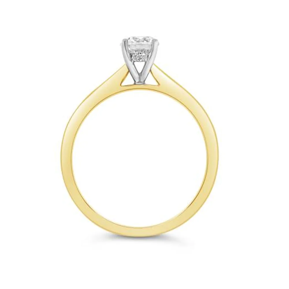 Glacier Fire 14K Yellow Gold Canadian 0.50CTW Diamond Solitaire Ring