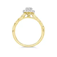 Glacier Fire 14K Yellow Gold Canadian 0.79CTW Oval Diamond Halo Ring