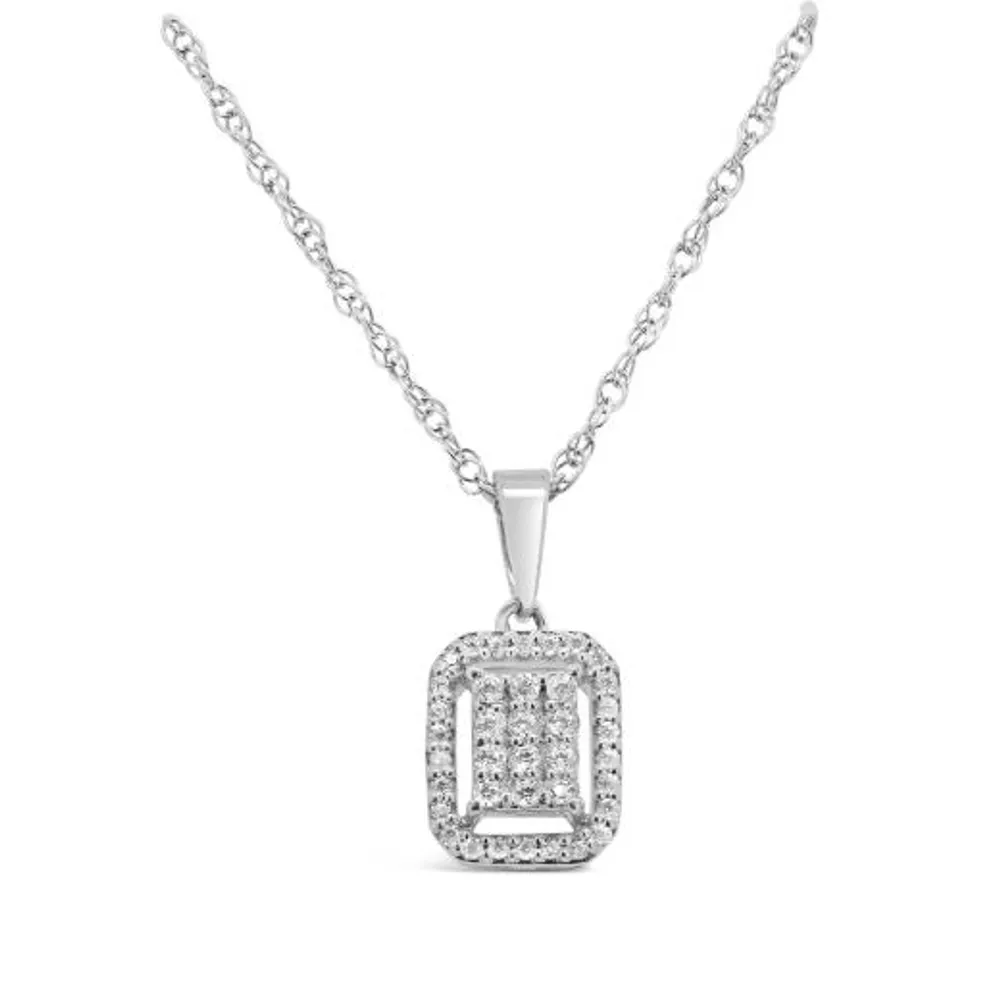 Bouquet 10K White Gold 0.15CTW Diamond Pendant