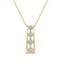 10K Yellow Gold 0.23CTW Diamond Bouquet Pendant