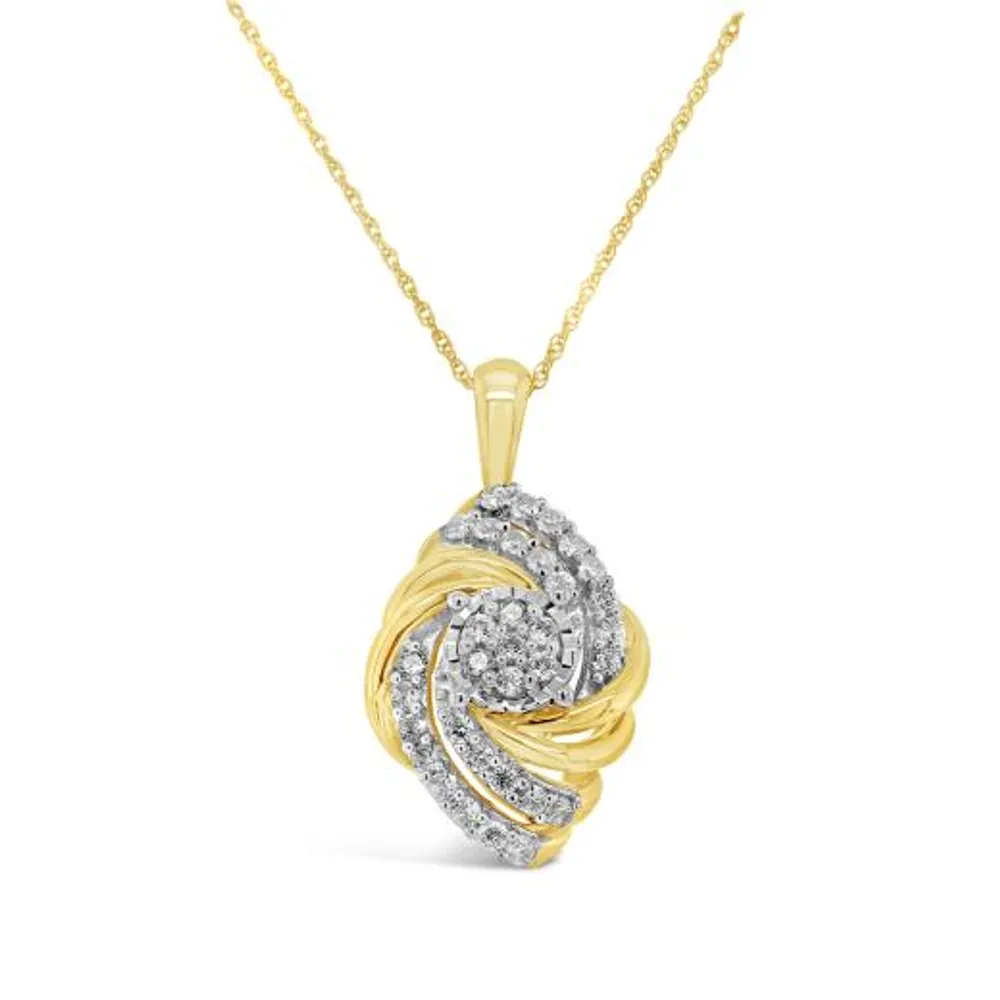 10K Yellow Gold 0.50CTW Diamond Fashion Pendant