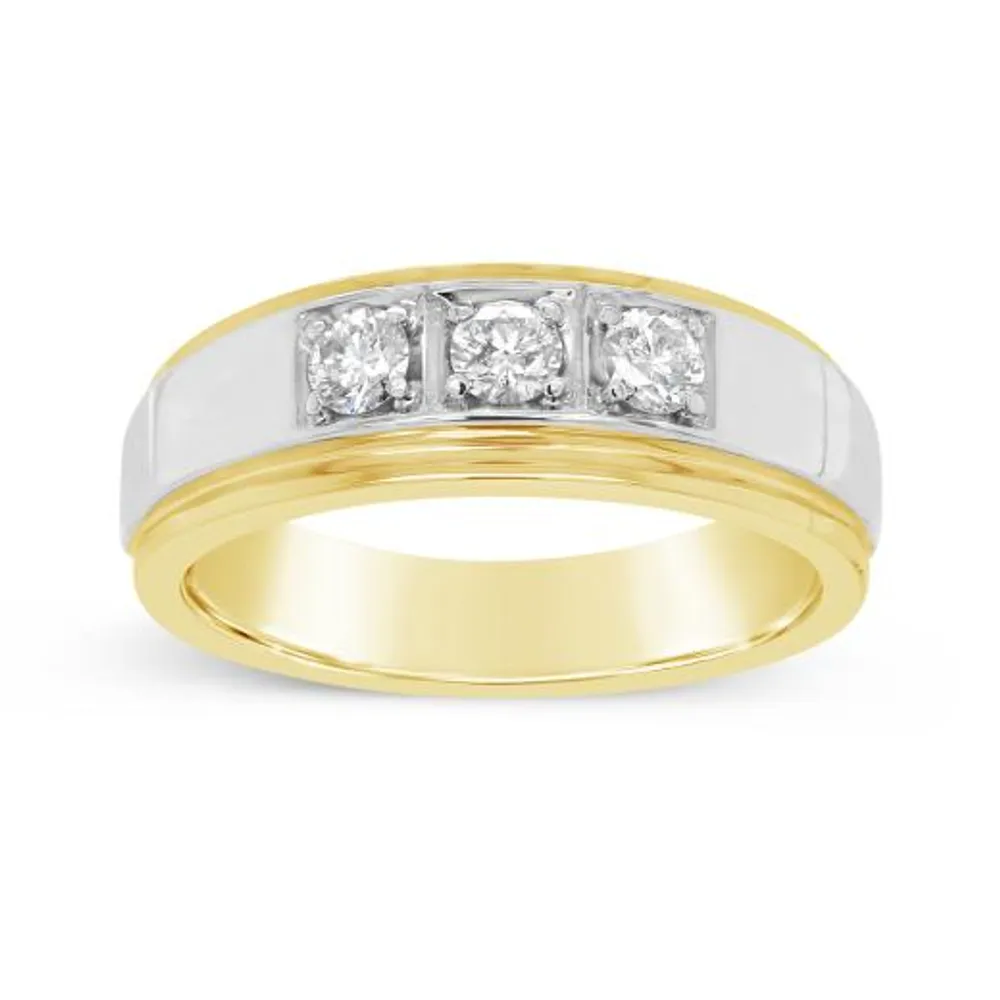 Charmed 10K Yellow Gold Canadian 0.50CTW Diamond Gents Band