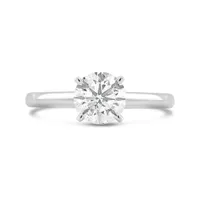 14K White Gold Lab Grown 1.00CT Diamond Solitaire Ring