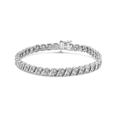 Sterling Silver 1.00CTW Diamond Bracelet