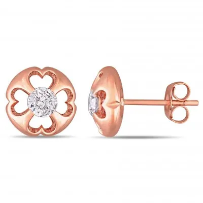 Julianna B 10K Rose Gold 0.50CTW Diamond Stud Earrings