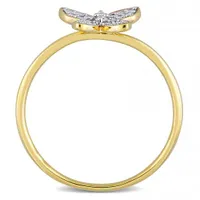 Julianna B 10K Yellow Gold 0.12CTW Diamond Butterfly Ring