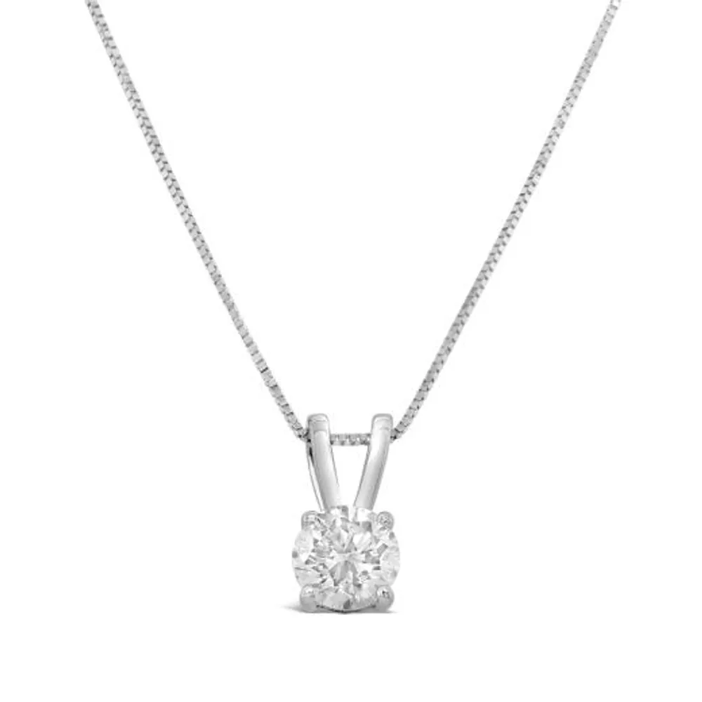 New Brilliance 10K White Gold Lab Grown 0.70CT Diamond Pendant