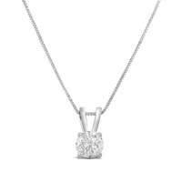 New Brilliance 10K White Gold Lab Grown 0.70CT Diamond Pendant