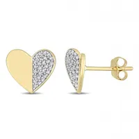 Julianna B 10K Yellow Gold 0.16CTW Diamond Heart Studs