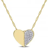 Julianna B 10K Yellow Gold 0.10CTW Diamond Heart Pendant