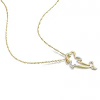 Julianna B 10K Yellow Gold 0.04CTW Diamond Dolphin Pendant