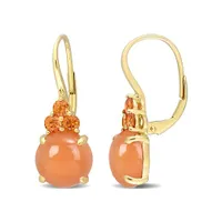 Julianna B 14K Yellow Gold Orange Moonstone & Orange Sapphire Earrings