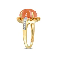 Julianna B 14K Yellow Gold Diamond, Orange Moonstone & Madeira Citrine Ring