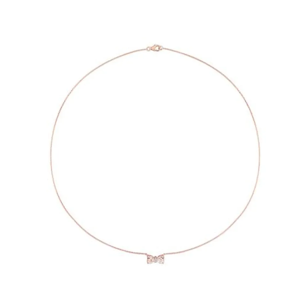 Julianna B 10K Rose Gold 0.015 CTW Diamond & Morganite Necklace