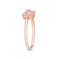 Julianna B 10K Rose Gold 0.015 CTW Diamond & Morganite Ring