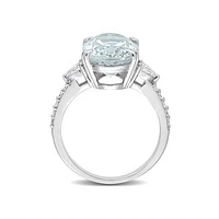 Julianna B 14K White Gold 0.41CTW Diamond & Marine Ring