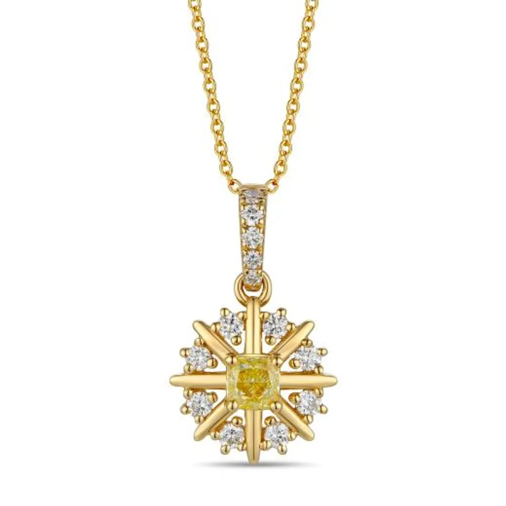 14K Honey Gold 0.39CTW Diamond Pendant